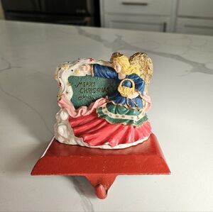 Midwest imports Angel cast iron Merry Christmas Stocking Hanger Holder